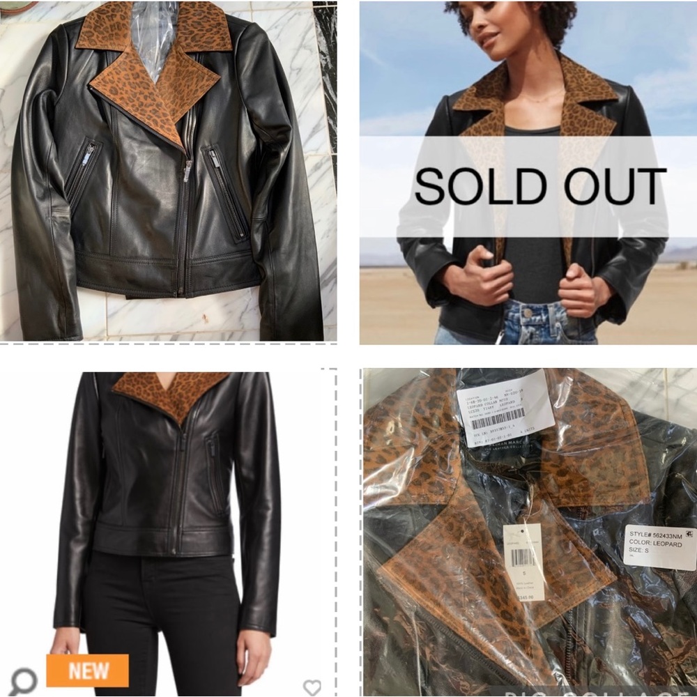 LAMBSKIN LEATHER AND LEOPARD SUEDE COLLAR JACKET , LEATHER ANYTHING IS BIG 2025!